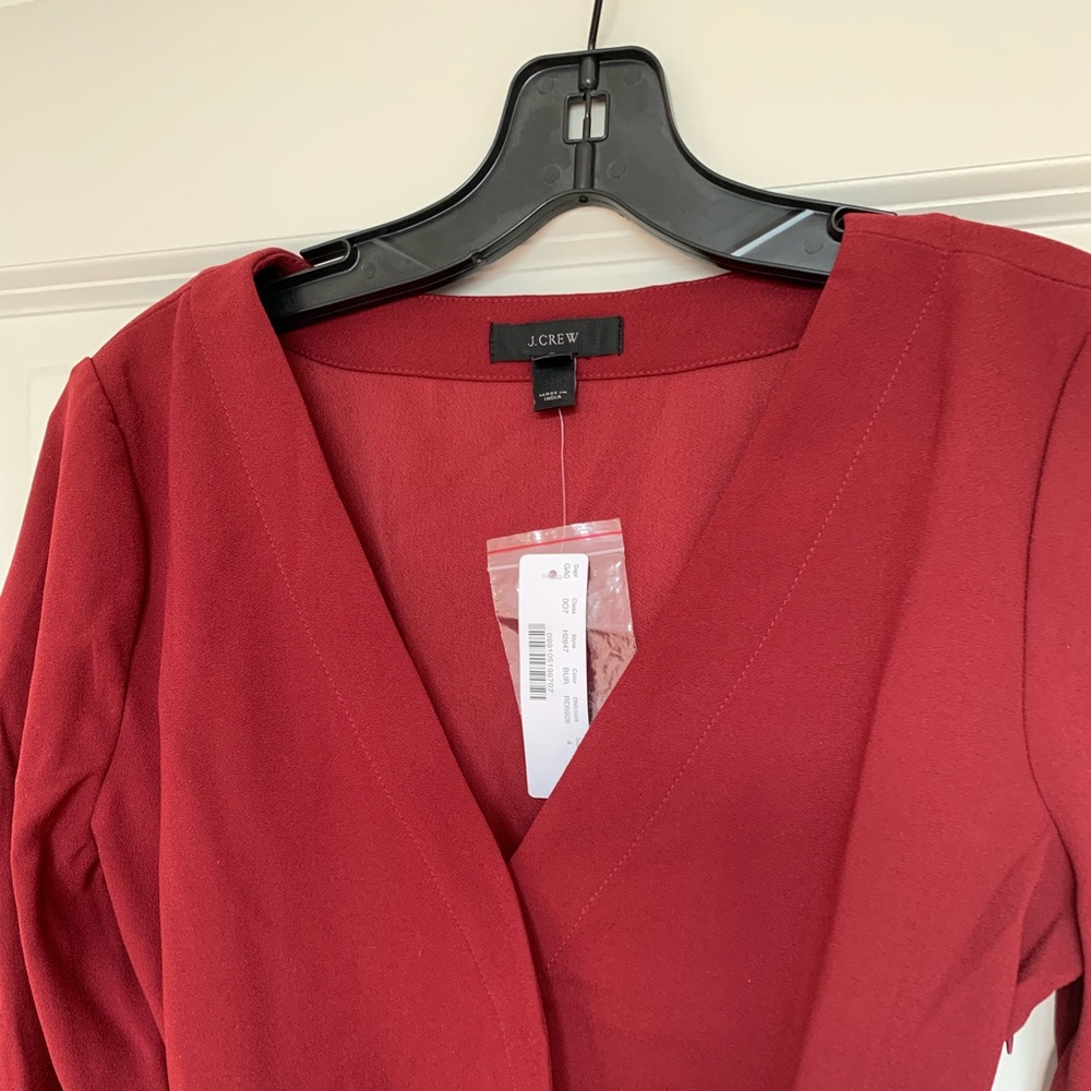 J. Crew Drapey crepe faux-wrap top - Picture 6 of 6